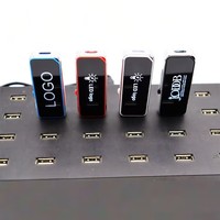Clé USB Lumineuse Coulissante en Alliage d'Aluminium avec LED, Portable, Logo Personnalisé, Cadeau Publicitaire d'Entreprise 2026 pour Anniversaire
