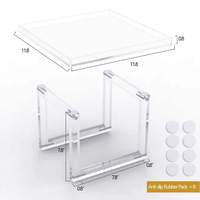 Présentoir à desserts en acrylique personnalisé, montage facile, étagère à support, utilisation sur table, plateau carré, buffet, fête