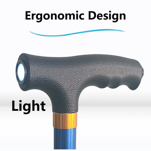 男性と女性のための折りたたみ式歩行杖、調節可能、頑丈、全地形対応、高齢者と大人のための折りたたみ式杖 - Product Image 3