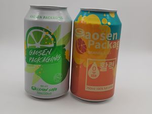 Boîtes en aluminium personnalisées 250 ml 330 ml, forme cylindrique, contenants métalliques de qualité alimentaire pour boissons - Product Image 5