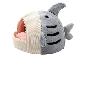 Suministro Directo de Fábrica: Cama de Lujo para Gatos y Perros, Nido Cálido de Invierno con Malla Cerrada, Diseño de Tiburón, Segura para Todas las Estaciones - Product Image 6