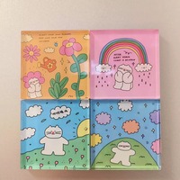 Aimant de réfrigérateur personnalisé en acrylique avec motif de chat de dessin animé, texte en anglais, autocollant magnétique pour la décoration de la maison