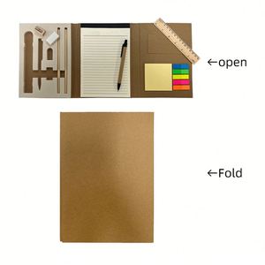 Cuaderno de Hojas Sueltas con Bolígrafo, Libreta Personalizada con Logotipo, Bloc de Notas Promocional con Bolígrafo, Borrador, Regla y Notas Adhesivas - Product Image 1