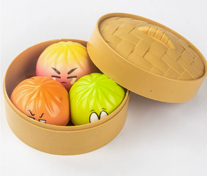 Lot de 3 Boîtes Mystères Squishy Dumpling Visage Souriant, Jouet Squishy Dumpling Viral, Jouets Anti-Stress à Presser - Product Image 2