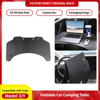 Table pliable pour volant de voiture, petite table de voyage en fibre de carbone, plateau alimentaire pour camping, compatible avec 3/Y