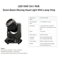 AOPU 150W Faisceau Lumière Principale Mobile Avec Bande De Lampe LED 14 Modèles Tête Mobile Gobo Stage Light Pour DJ Disco Club Party Show