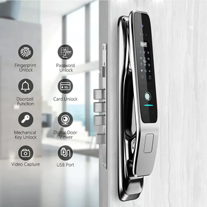Bảo mật cao không dây tự động tuya <span class=keywords><strong>Wifi</strong></span> mật khẩu vân tay 3D mặt ID thông minh khóa cửa với máy ảnh - Product Image 2