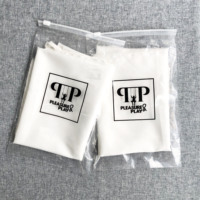 Sacs d'emballage pour vêtements en plastique transparent avec fermeture éclair, personnalisables avec logo, auto-scellants, pour le stockage en vrac de vêtements