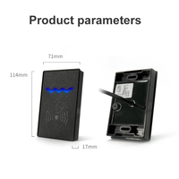Lecteur de contrôle d'accès RFID D3-D IP65 étanche 125KHz, lecteur de carte d'identité Wiegand 26/34 en lecture seule pour entrée extérieure