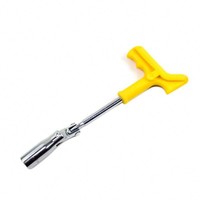 Jeu de clés à bougie LARIX double taille 16 mm 21 mm, poignée moulée, douille perforée, en vrac, OEM