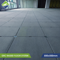 Plancher surélevé en ciment GRC 500x500x26mm, charge concentrée 2950N, sans poutre de liaison, support à quatre coins, OEM ODM SENMAI, moderne, CE