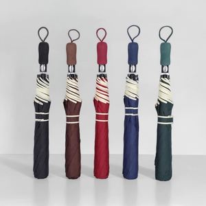 Venta Directa de Fábrica, Sombrilla Plegable Automática de Poliéster para Exteriores, Diseño Clásico Impermeable para Viajes, Equipo de Lluvia Económico - Product Image 1