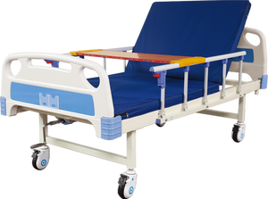 Медицинская кровать с ручным управлением, 1 регулируемая функция, из АБС-пластика, с изголовьем и боковыми поручнями из алюминиевого сплава, регулируемая спинка, однофункциональная кровать для пациентов - Product Image 4