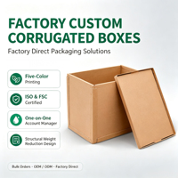 Boîtes à colis carrées en carton ondulé robustes, à emballage plat, à fentes, écologiques, en cartons recyclés, imprimées en cinq couleurs, personnalisables, pour cadeaux