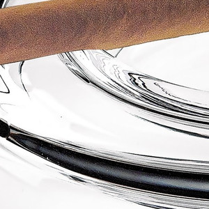 HMS cristallo europeo Cigar portacenere vassoio moderno Desktop bocca soffiato posacenere con Logo stampato per alberghi - Product Image 6