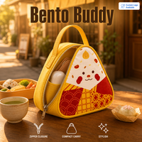 Sac à déjeuner triangulaire de style chinois pour le Festival des Bateaux-Dragons 2026, sac bento portable en toile, sac cadeau