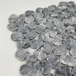 Dougbuild Carreau de mosaïque de <span class=keywords><strong>pierre</strong></span> <span class=keywords><strong>reconstituée</strong></span> en marbre naturel noir de Palerme pour cuisine et salle de bain <span class=keywords><strong>Carrelage</strong></span> mural - Product Image 2