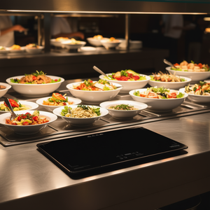 Vevor Electric Tempered Glass Warming Tray <b>Temperature</b> <b>Control</b> Buffet Food Serving Commercial Grade - Product Image 2