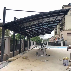 Moderno Carport Inclinato <span class=keywords><strong>a</strong></span> <span class=keywords><strong>Sbalzo</strong></span> in Alluminio <span class=keywords><strong>per</strong></span> Esterni, <span class=keywords><strong>Tettoia</strong></span> Resistente in Policarbonato Antiruggine <span class=keywords><strong>per</strong></span> Parcheggio Multipla <span class=keywords><strong>Auto</strong></span> - Product Image 3