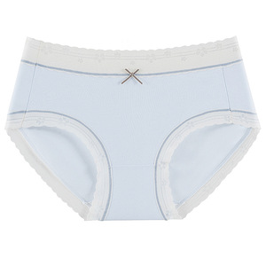 Culottes hipster unies en dentelle pour femmes, en coton et acide polylactique, respirantes, taille mi-haute, pour usage quotidien, vente en gros - Product Image 5