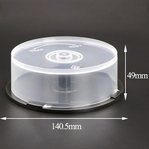 SUNSHING Empty CD/DVD Cake Box Spindle CD <b>Plastic</b> Cake Box Holds 10 25 50 100 <b>Disc</b> Clear Blank Media Storage with Black Base - Product Image 3