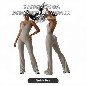 ชุดบอดี้สูทออกกำลังกายแบบแห้งเร็วปรับแต่งได้สำหรับผู้หญิง ชุดจั๊มสูทโยคะแบบชิ้นเดียวสำหรับออกกำลังกายและโยคะ - Product Image 2