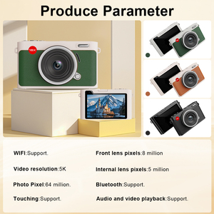 Máy quay vlog kỹ thuật số di động 8M+5M camera kép, pin 1200mAh, có chức năng phát video âm thanh & zoom 18X dành cho sinh viên - Product Image 2