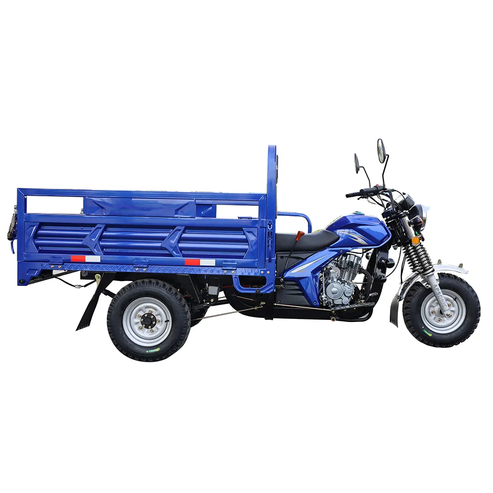 Venta caliente nuevo diseño Motor triciclo personalizar Color refrigerado por aire gasolina tres ruedas carga motocicleta