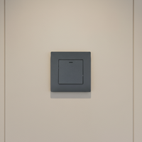 Interrupteur mural 1 voie 1 gang avec indicateur LED bleu, panneau PC ignifuge, couleurs blanc, noir, gris, or, norme UE, vente chaude