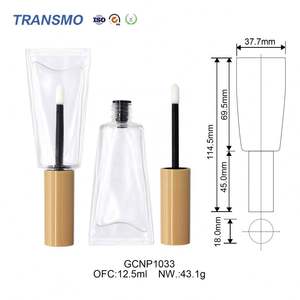 Tube de brillant à lèvres en verre de 10 ml, tube de rouge à lèvres liquide en verre écologique, fabrication sur mesure, tubes de brillant à lèvres vides de 12 ml - Product Image 2