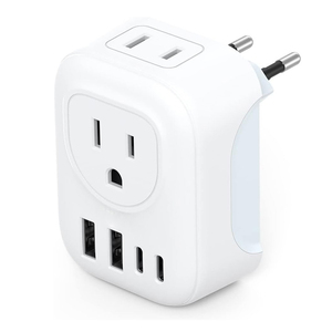 Universal Travel <b>Adapter</b> 6-in-1 Design 1 socket to 2 AC outlets and 4 USB ports for Home - Product Image 2