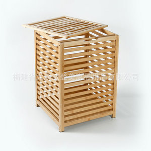 Custom-made Japanese-style <b>bamboo</b> laundry <b>baskets</b> for home and bedroom use, suitable for sorting and storing dirty clothes. - Product Image 1