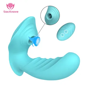 萨克诺夫最新绿色性玩具电动振动按摩器刺激器无线遥控舔舌阴蒂吮吸振动器