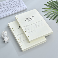 Calendriers à feuilles mobiles A5 2027, classeur à 6 anneaux, avec intercalaires transparents en PVC mat