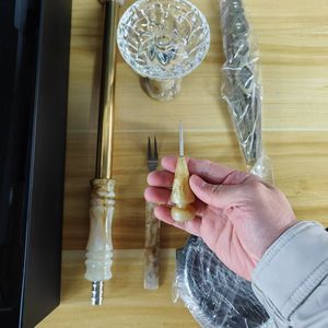 ชุดอุปกรณ์มอระกู่ชุดของขวัญ Shisha สแตนเลส + ชาม + ส้อม + ท่อซิลิโคน + คลิป + เข็ม - Product Image 4