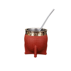 Tasse à Yerba Maté en <span class=keywords><strong>Acier</strong></span> <span class=keywords><strong>Inoxydable</strong></span> 180ml (6oz) avec Paille Bombilla, <span class=keywords><strong>Gourde</strong></span> Mate à Double Paroi Isolée Sous Vide, Mug Mate Portable - Product Image 6