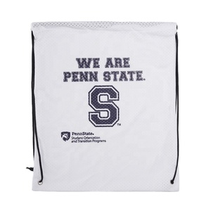 Sac à dos de sport en coton et maille avec cordon de serrage, logo personnalisé imprimé, nouveau design de haute qualité - Product Image 3