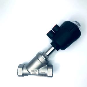 Pneumatischer 2/2-Wege-Ausgleichsventil Aktuator Edelstahl SUS304 Winkelsitz-Kugel hahn für Wasser 2/2-Wege-Edelstahl - Product Image 5