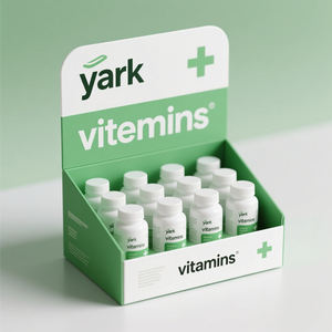 Biodegradable Kraft Corrugated <b>Foldable</b> Display <b>Boxes</b> Handle Custom Printing for Essential Oil Eyelash Health Brands Exhibitions - Product Image 1