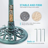 Bain d'oiseaux en plastique pour jardin extérieur, pot de fleurs, station d'alimentation traditionnelle pour oiseaux, 28 pouces de diamètre
