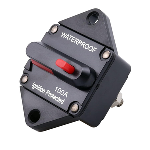 Disjoncteur plastique 2 pôles DC 12V 20A-200A étanche à réinitialisation manuelle pour bateau, camion, camping-car, audio automobile - Product Image 1