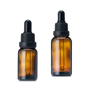 空のスポイトボトル琥珀色のエッセンシャルオイルガラス10ml 30ml 50mlスキンケアパッケージ用ガラスボトルドロッパー