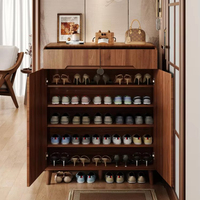 Meuble à chaussures en MDF de style chinois pour entrée intérieure, modèle 2025, grande capacité de rangement, anti-poussière, ventilation optimisée