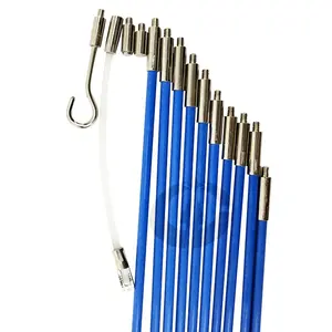 10x1 metro Fibra de vidrio Push Pull Rods Cable Rod Kits Con Flexi extensor/Mini ojo/Mini gancho y tubo de transporte