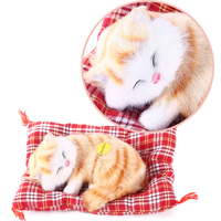 BoTu – ornements de voiture mignons, Simulation de chats endormis, décoration automobile, belle peluche, chaton, poupée, jouet, cadeaux pour enfants, accessoires