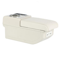 Boîte de rangement centrale en cuir pour voiture avec chargeur USB, accoudoir de console centrale pour accessoires Suzuki Jimny JB64 JB74