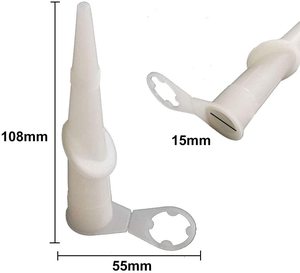 360 độ xoay cong keo vòi phun phổ caulking Cartridge keo đầu nhựa trắng caulk vòi phun - Product Image 6