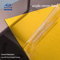 Plaque de miroir acrylique teinté, or, transparent et coloré, miroir en plastique hautement réfléchissant et durable pour mur, meubles et décoration intérieure