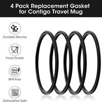 Lot de 2 nouveaux joints d'étanchéité en caoutchouc noir de remplacement compatibles, uniquement pour les gobelets isothermes en acier inoxydable de 20 oz