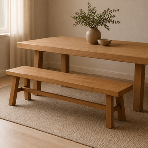 Banc de lit en pin massif naturel pas cher, banc en bois d'acacia non fini, banc d'intérieur en bois d'hévéa massif à vendre - Product Image 2